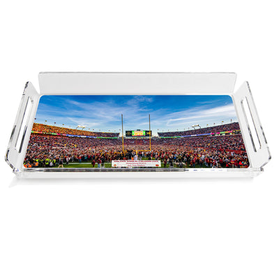 Iowa State Cyclones - Iowa State Downs No 8 Oklahoma State Decorative Serving Tray