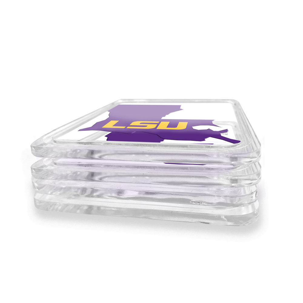 LSU Tigers - LSU State Purple Drink Coaster