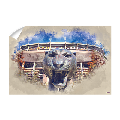 LSU Tigers - LSU Tiger Watercolor - College Wall Art #Wall Decal
