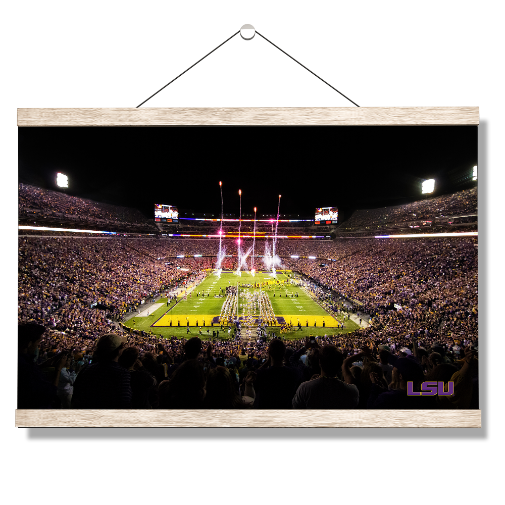 LSU Tigers - Saturday Night in Death Valley - College Wall Art #Hanging Canvas