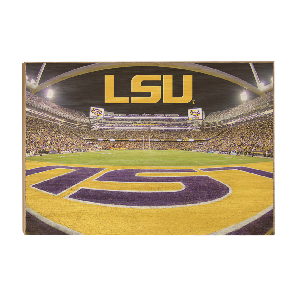 LSU Tigers - Death Valley - College Wall Art #Wood