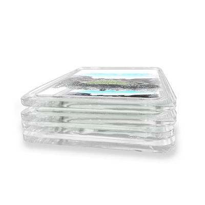 Michigan State Spartans - Spartan Stadium Stripe Out Watercolor Drink Coaster