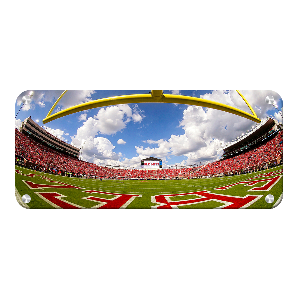 Ole Miss Rebels - Fisheye End zone Panoramic - College Wall Art #Metal