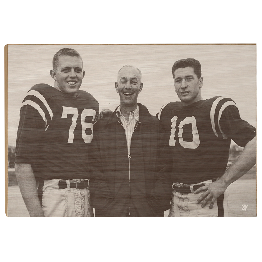 OLE MISS REBELS - Vintage Khayat Doc Knight_Bobby Ray Franklin - College Wall Art #Wood