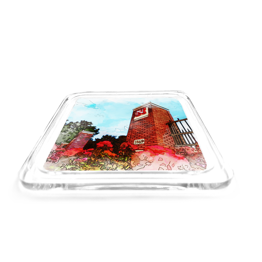 Nebraska Cornhuskers - Nebraska Gateway Watercolor Drink Coaster