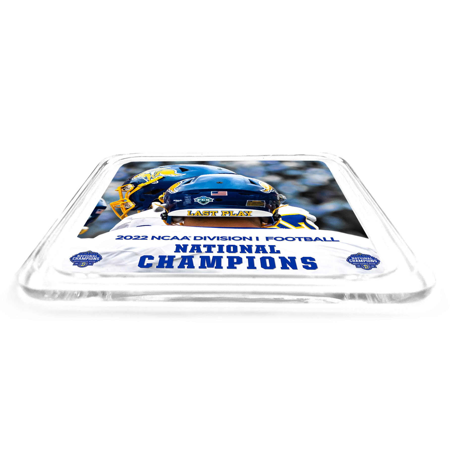 South Dakota State Jackrabbits - Last Play 2022 NCAA Division 1 Football National Champions Drink Coaster