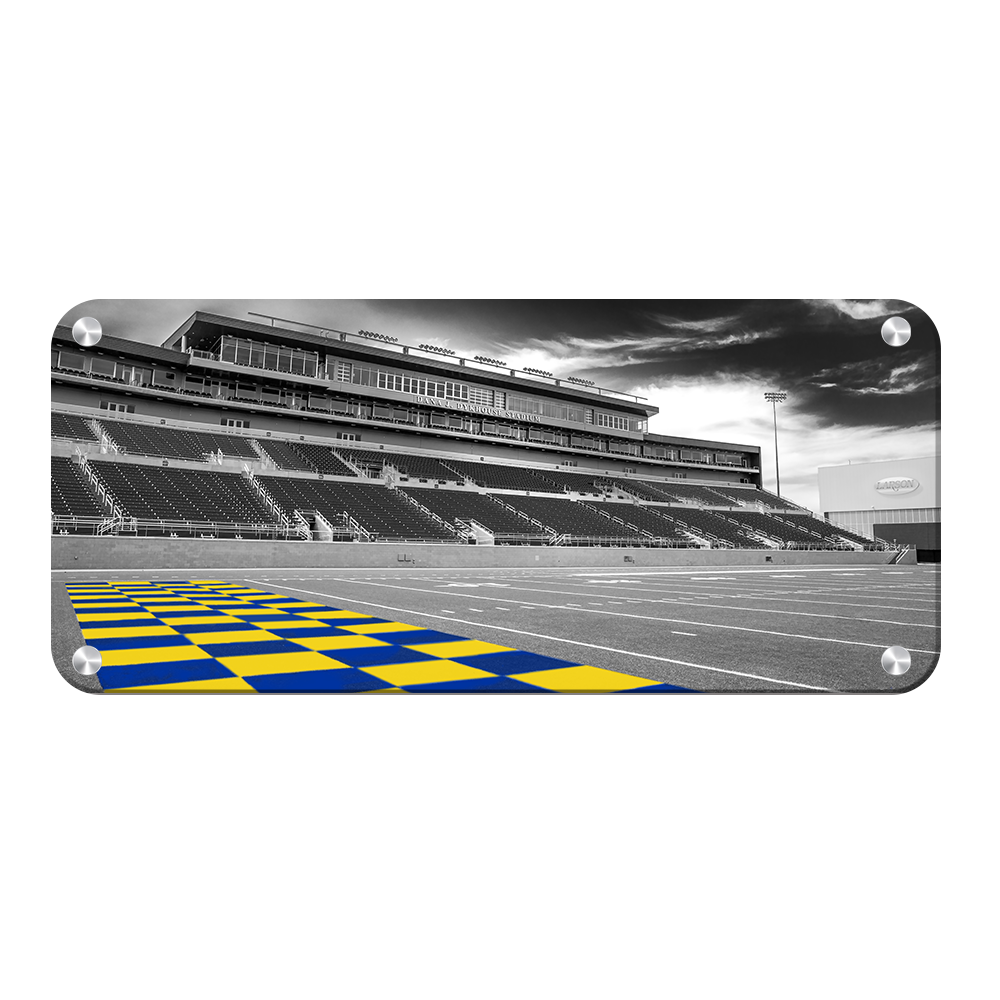 South Dakota State Jackrabbits - Checkerboard End Zone Pano - College Wall Art #Metal