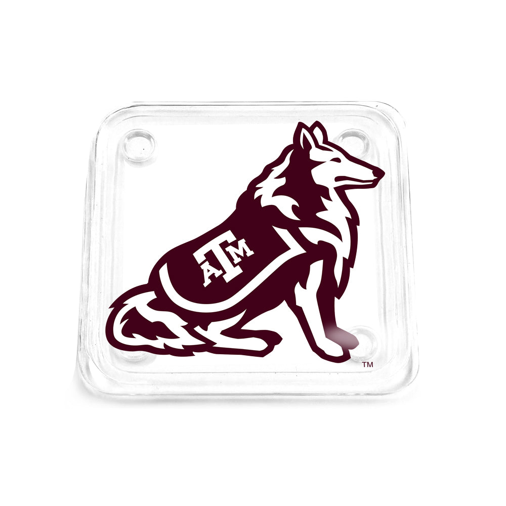 Texas A&M - Reveille Mascot Logo Drink Coaster