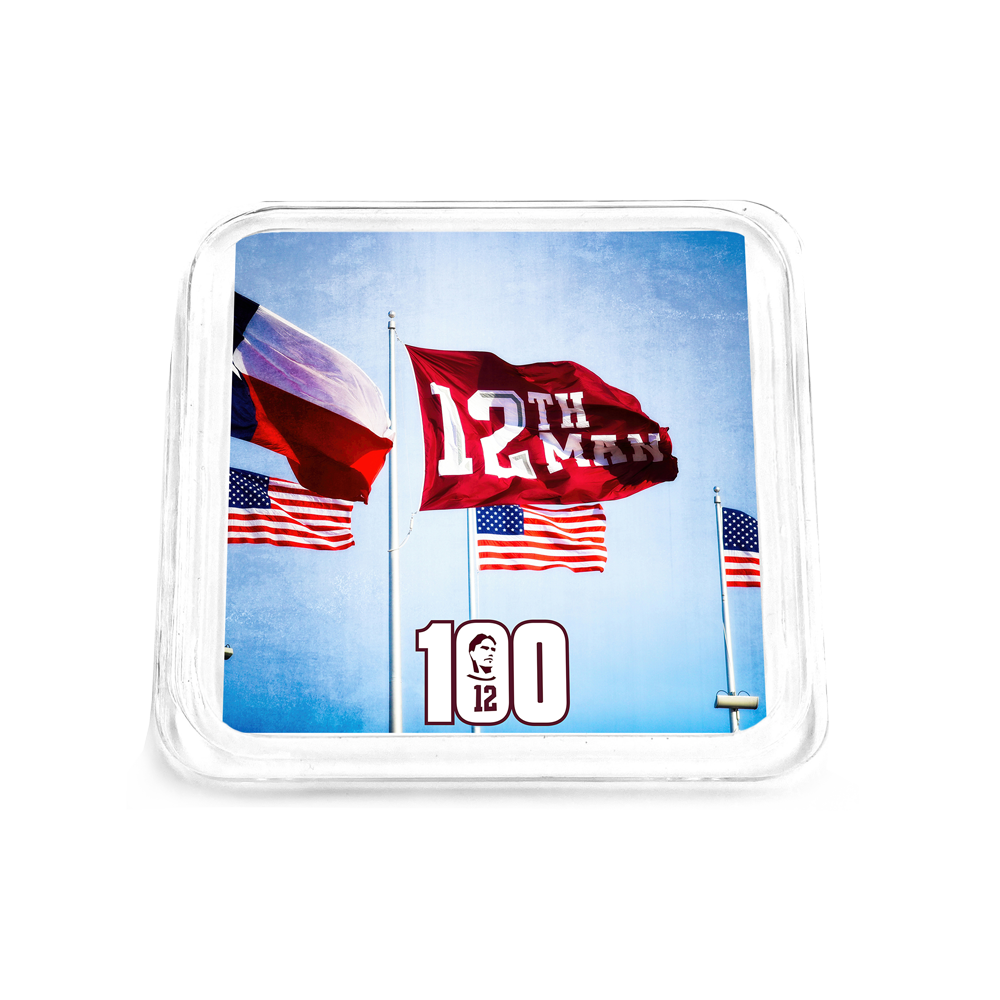 Texas A&M - 12th Man Flags Centennial Drink Coaster