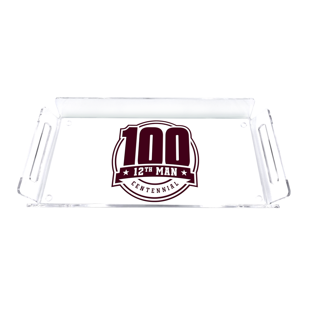 Texas A&M - 12th Man Centennial Seal Clear Decorative Tray