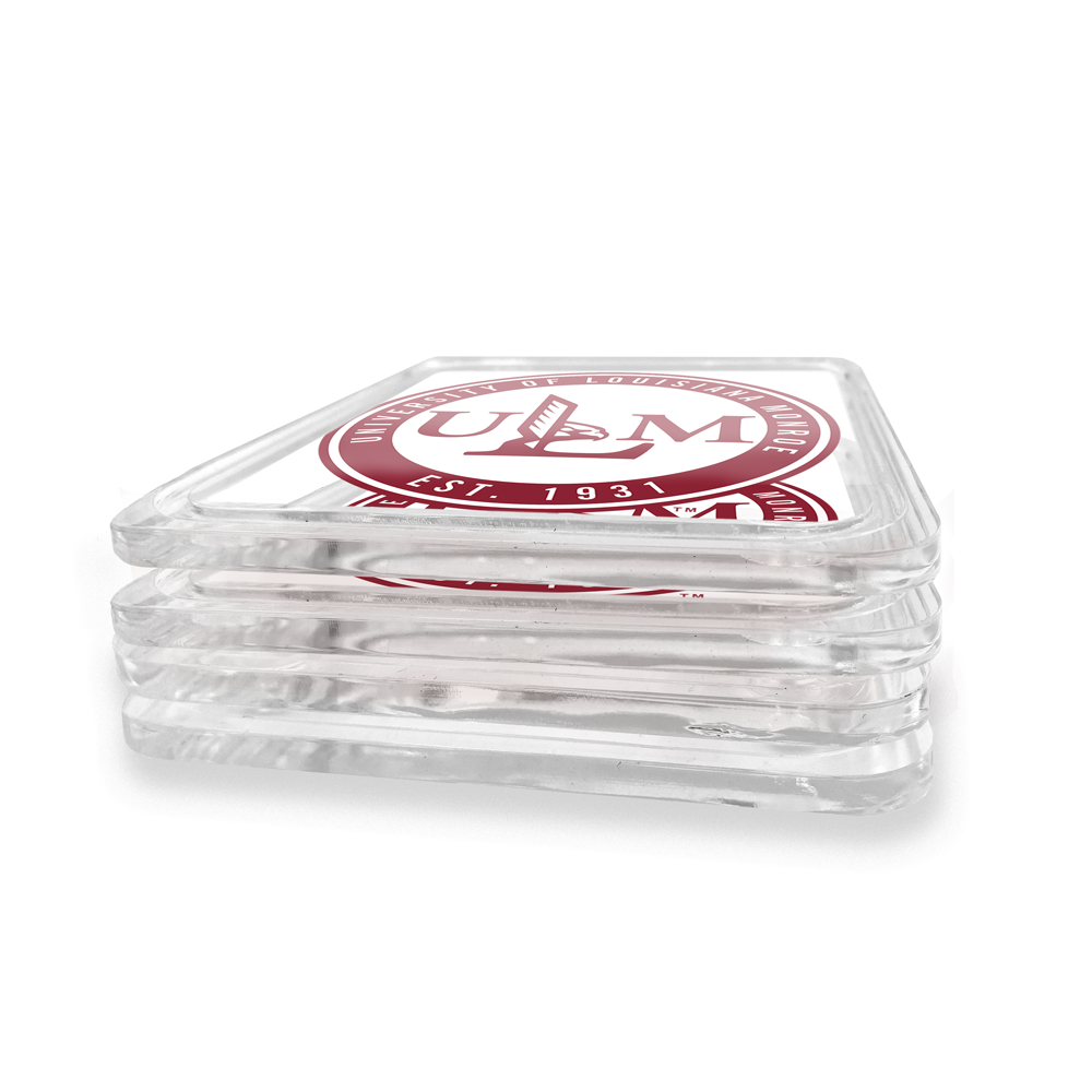 Louisiana Monroe Warhawks - ULM Academic Logo Drink Coaster