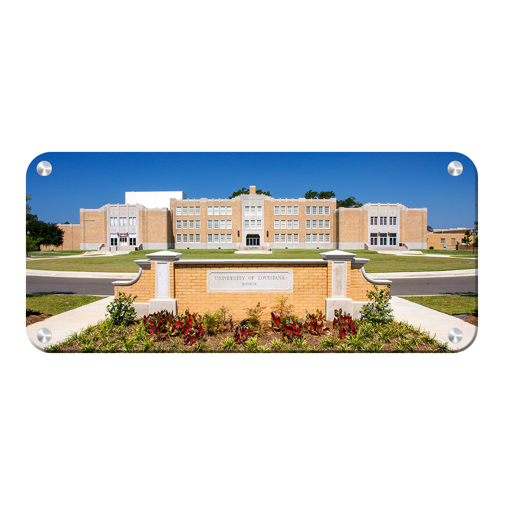 Louisiana Monroe Warhawks - ULM Brown Hall - College Wall Art #Metal Art