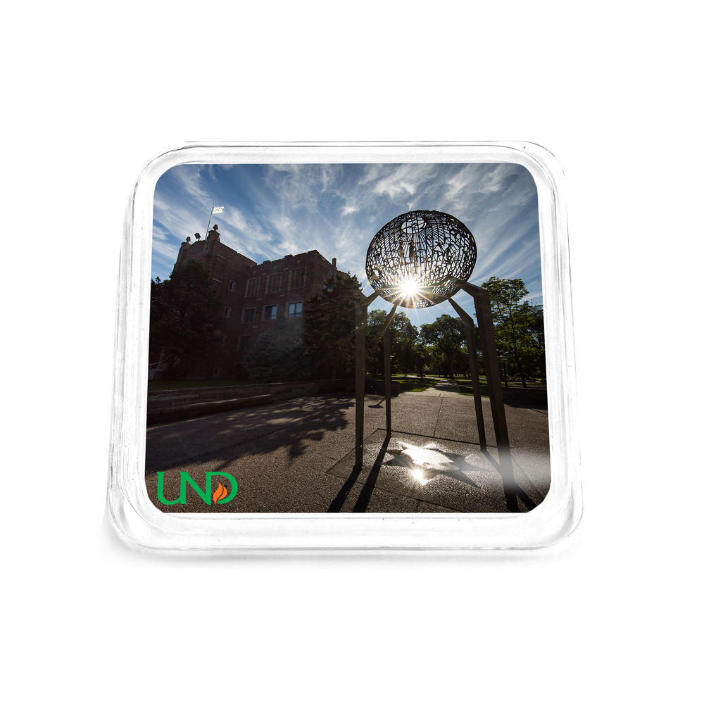 North Dakota Fighting Hawks - Campus Light Drink Coaster