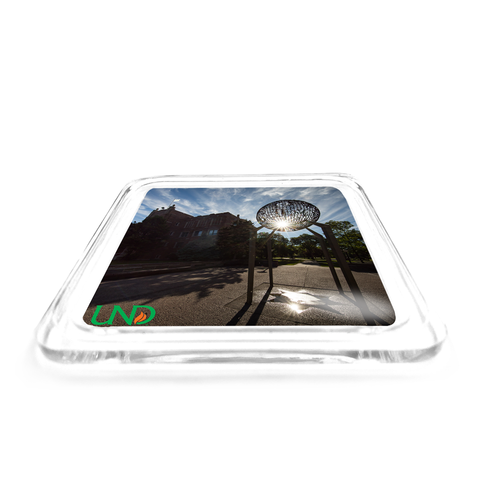 North Dakota Fighting Hawks - Campus Light Drink Coaster