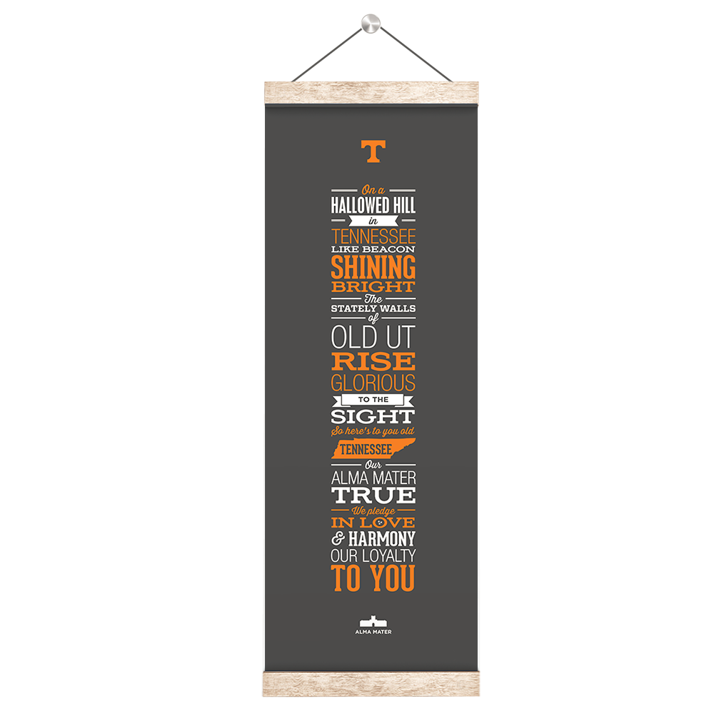 Tennessee Volunteers - Alma Mater Grey - College Wall Art #Hanging Canvas