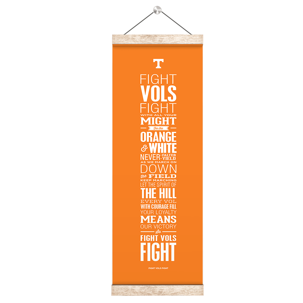 Tennessee Volunteers - Fight Vols Fight Orange- College Wall Art #Hanging Canvas