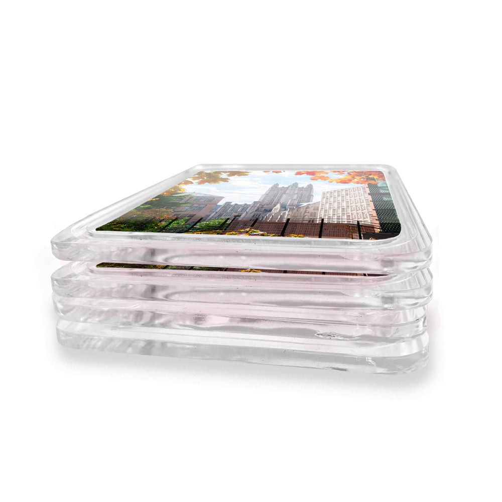 Yale Bulldogs - Sheffield-Sterling-Strathcona Hall Fall Drink Coaster