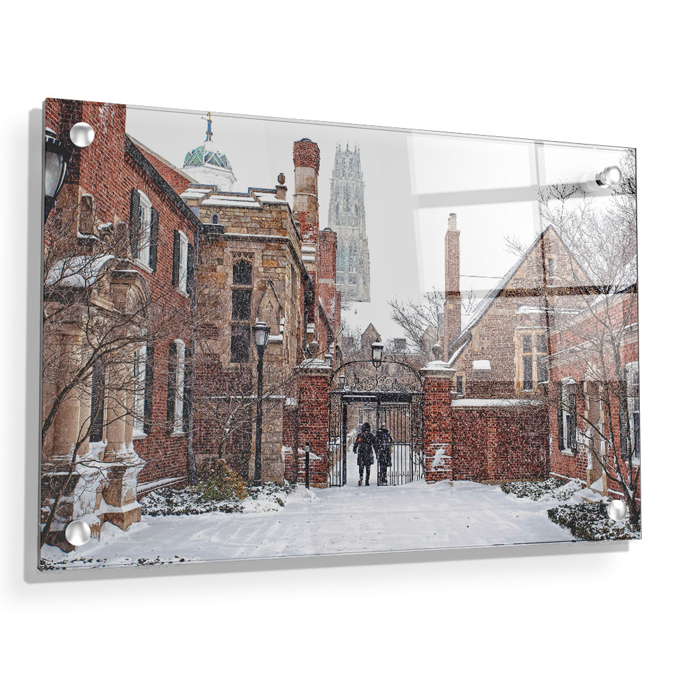 Yale Bulldogs - Snowy Pierson College Gate #Acrylic