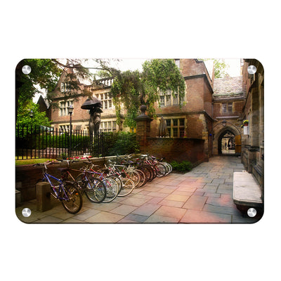 Yale Bulldogs - Bikes on Campus - College Wall Art #Metal
