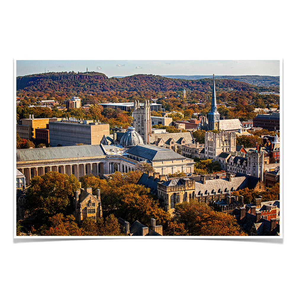 Yale Bulldogs - Yale Autumn Aerial #Poster