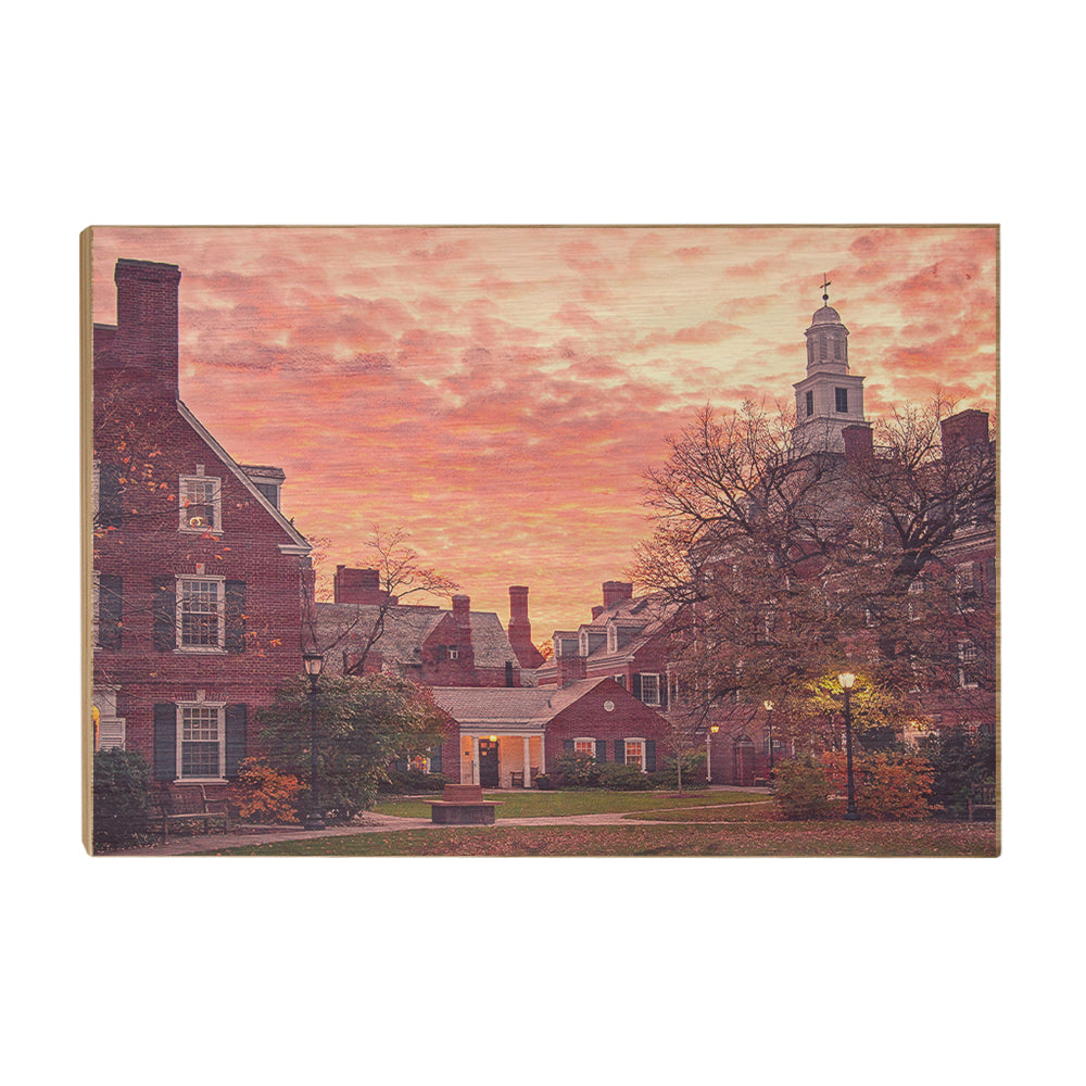 Yale Bulldogs - Campus Sunset #Wood