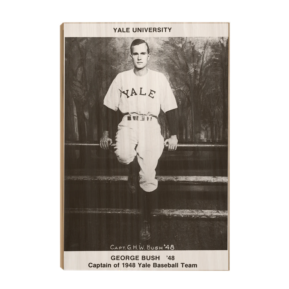 Yale Bulldogs - Vintage 1948 George HW Bush College Wall Art #Wood