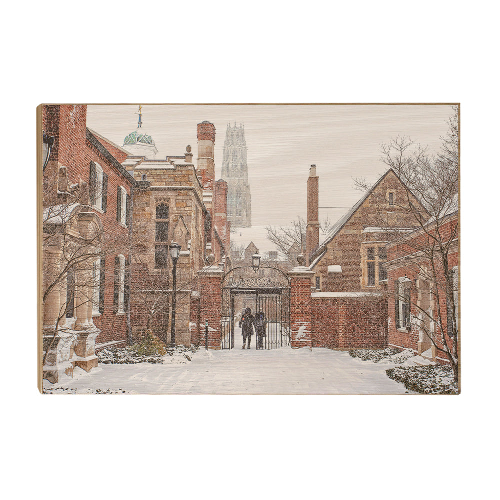Yale Bulldogs - Snowy Pierson College Gate #Wood