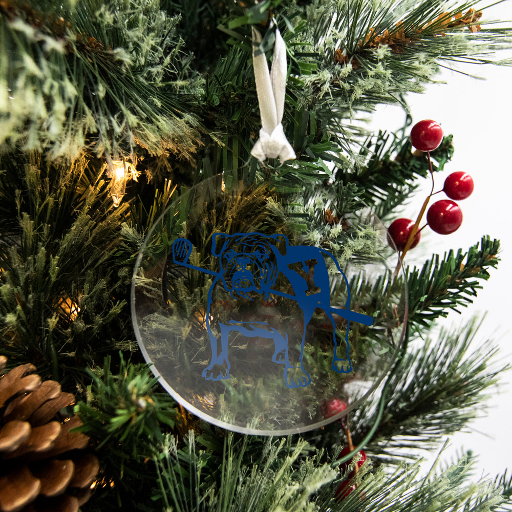 Yale Bulldogs - Bulldog with Golf Club Bag Tag & Ornament