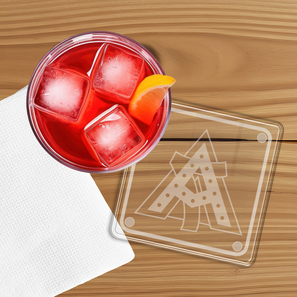 Alpha Gamma Delta - Alpha Gamma Delta Frosted Badge Coaster