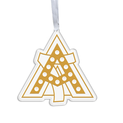 Alpha Gamma Delta - Alpha Gamma Delta Gold Badge Logo Ornament & Bag Tag