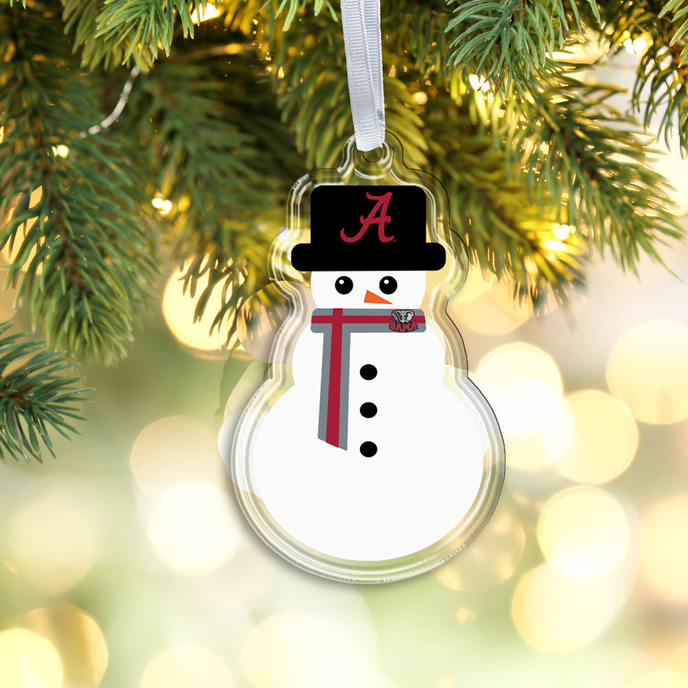 Alabama Crimson Tide - Alabama Snowman Double-Sided Ornament