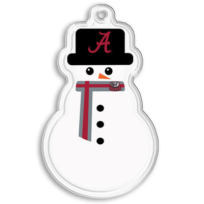 Alabama Crimson Tide - Alabama Snowman Double-Sided Ornament
