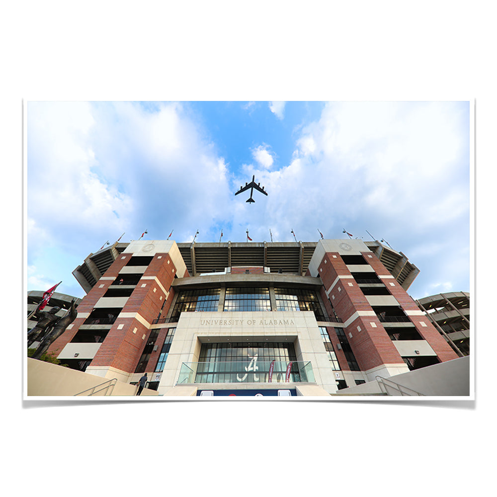 Alabama Crimson Tide - Bryant-Denny Flyover - College Wall Art #Canvas