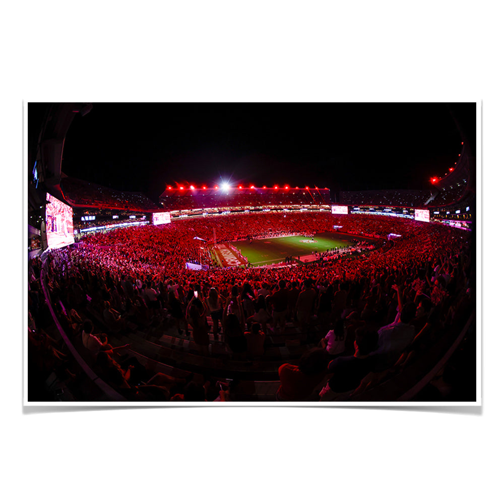 Alabama Crimson Tide - Crimson Lights - College Wall Art #Canvas