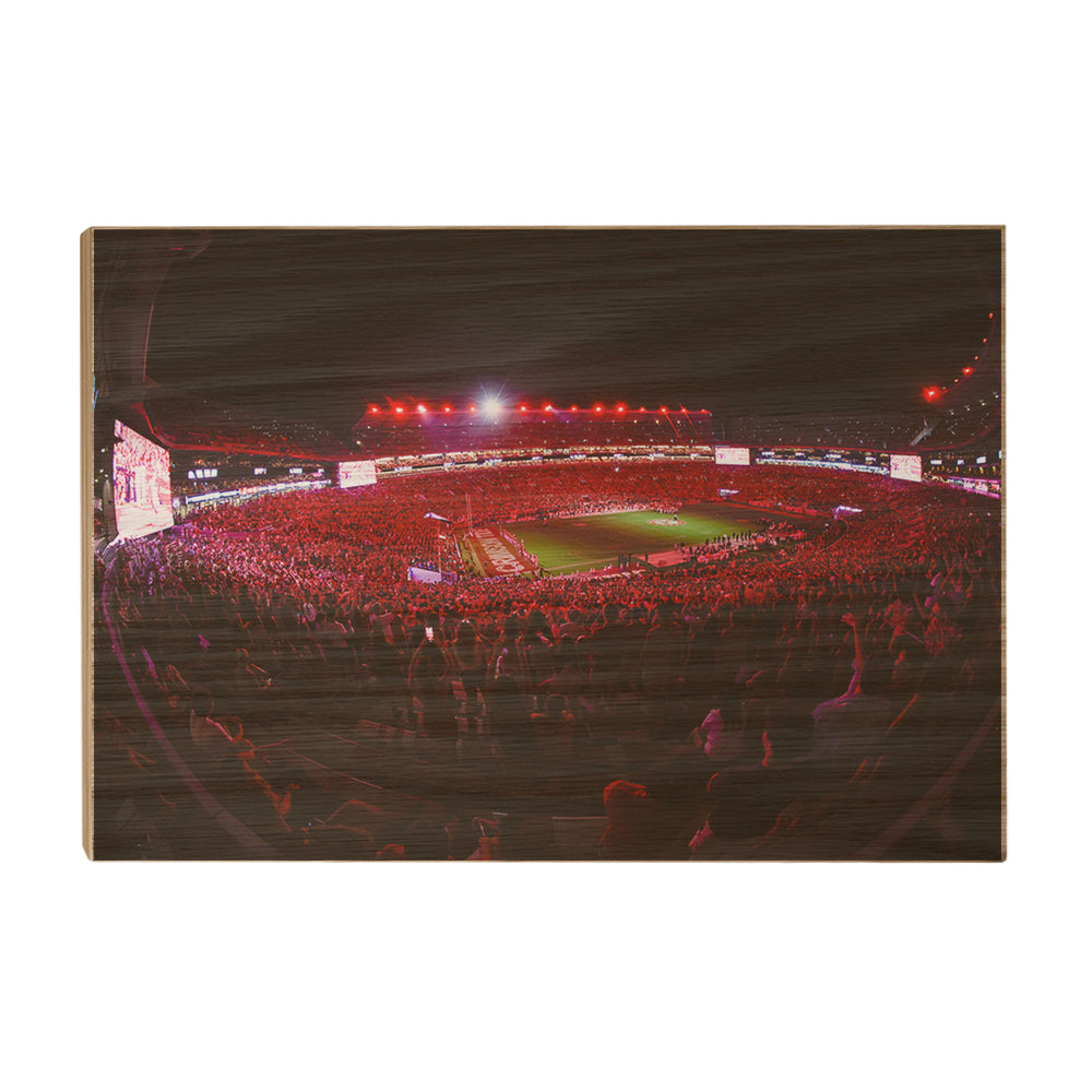 Alabama Crimson Tide - Crimson Lights - College Wall Art #Canvas
