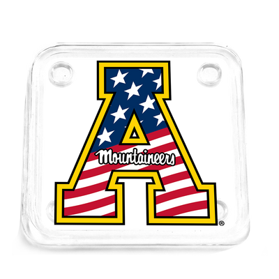 Appalachian State Mountaineers - App State Mountaineers Red, White & Blue Logo Drink Coaster - College Wall Art #Coaster