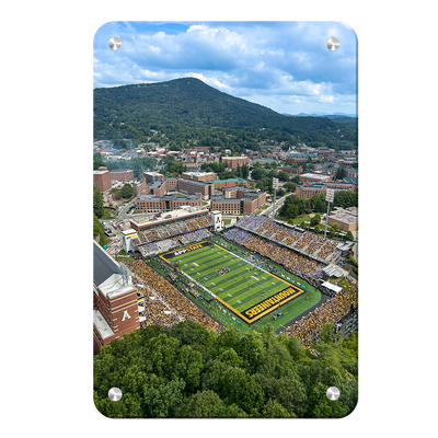 Appalachian State Mountaineers - Kidd Brewer Stadium Aerial #Metal