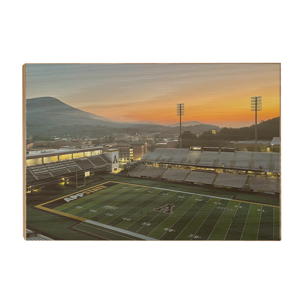 Appalachian State Mountaineers - Kidd Brewer Stadium Sunrise - College Wall Art #Canvas