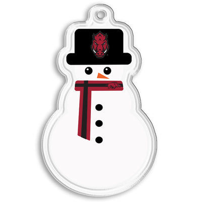 Arkansas Razorbacks - Arkansas Snowman Double-Sided Ornament