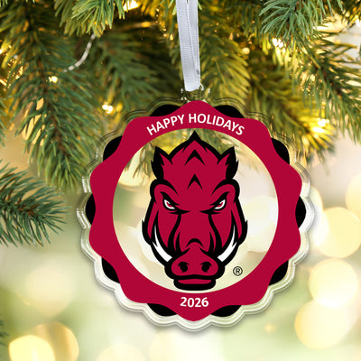 Arkansas Razorbacks - Arkansas Razorbacks Happy Holidays 2026 Ornament