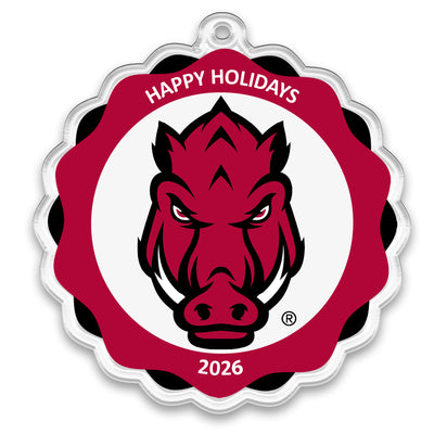 Arkansas Razorbacks - Arkansas Razorbacks Happy Holidays 2026 Ornament