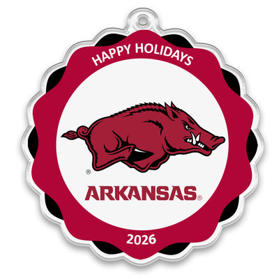 Arkansas Razorbacks - Arkansas Razorbacks Happy Holidays 2026 Ornament