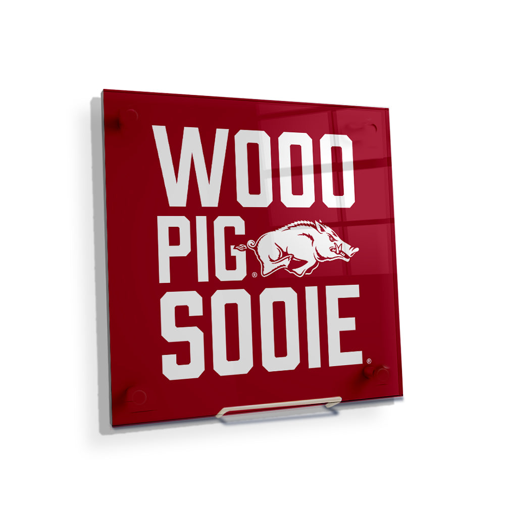 Arkansas Razorbacks - Wooo Pig Sooie - College Wall Art #Canvas