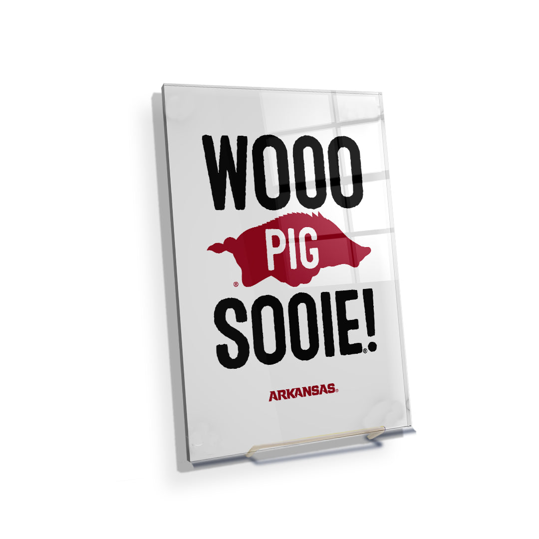 Arkansas Razorbacks - Arkansas Wooo Pig Sooie - College Wall Art #Canvas