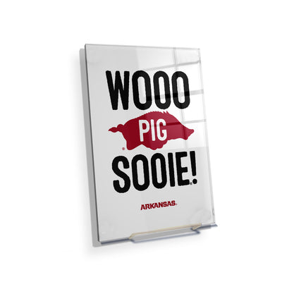 Arkansas Razorbacks - Arkansas Wooo Pig Sooie - College Wall Art #Acrylic Mini