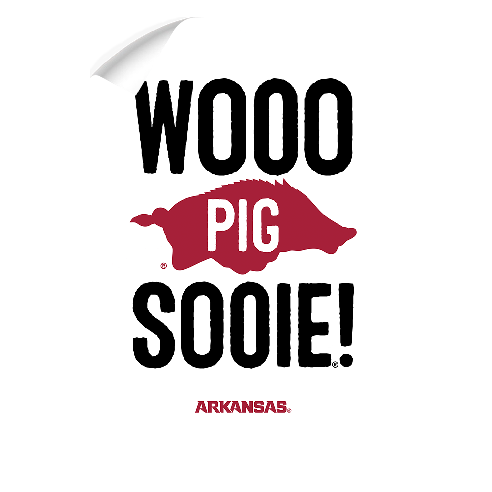 Arkansas Razorbacks - Arkansas Wooo Pig Sooie - College Wall Art #Canvas