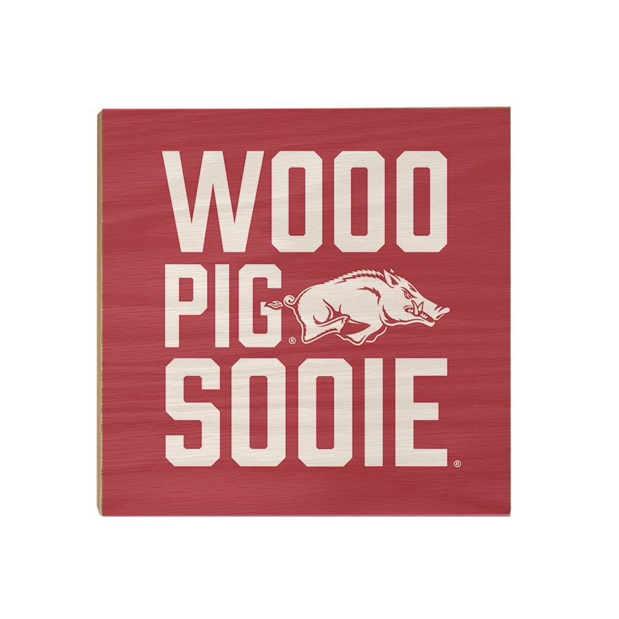 Arkansas Razorbacks - Wooo Pig Sooie - College Wall Art #Canvas