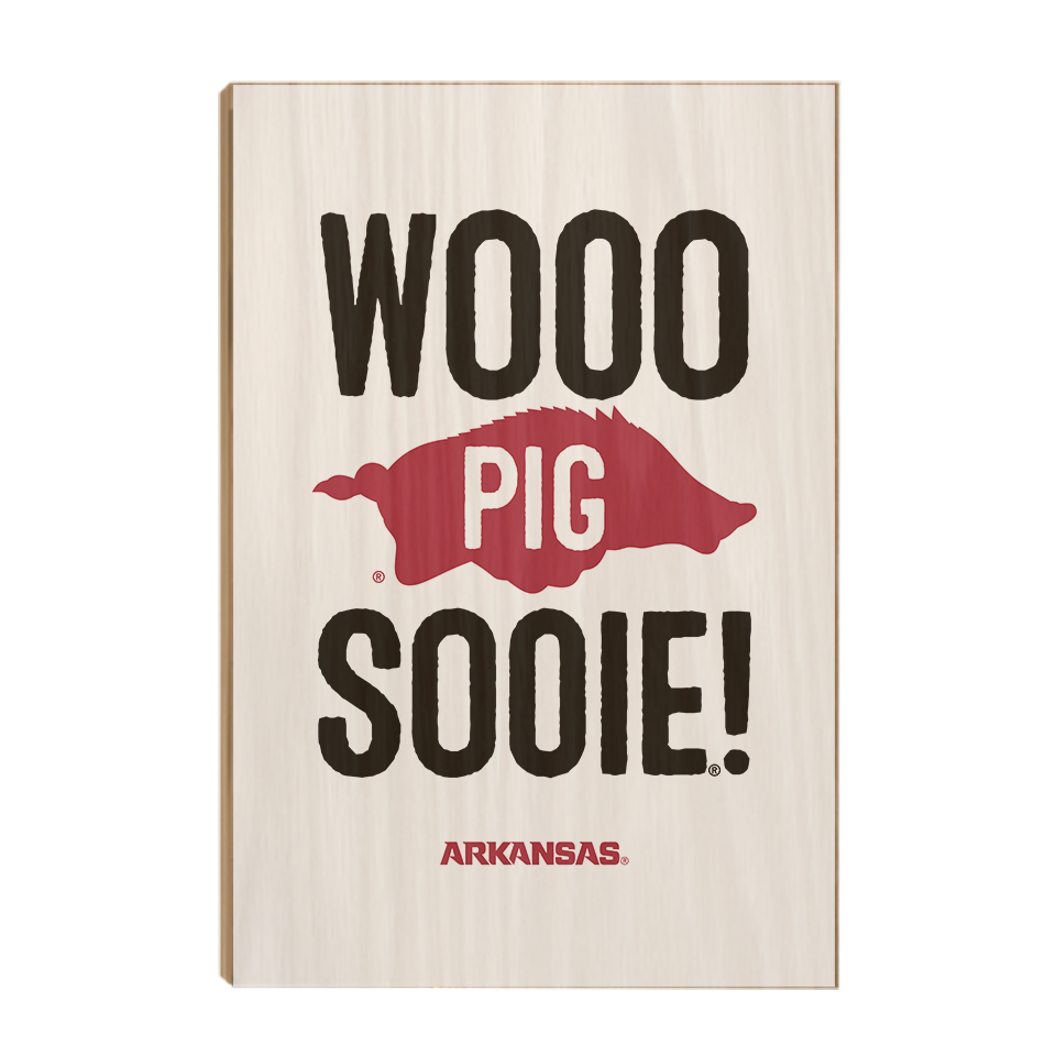 Arkansas Razorbacks - Arkansas Wooo Pig Sooie - College Wall Art #Canvas