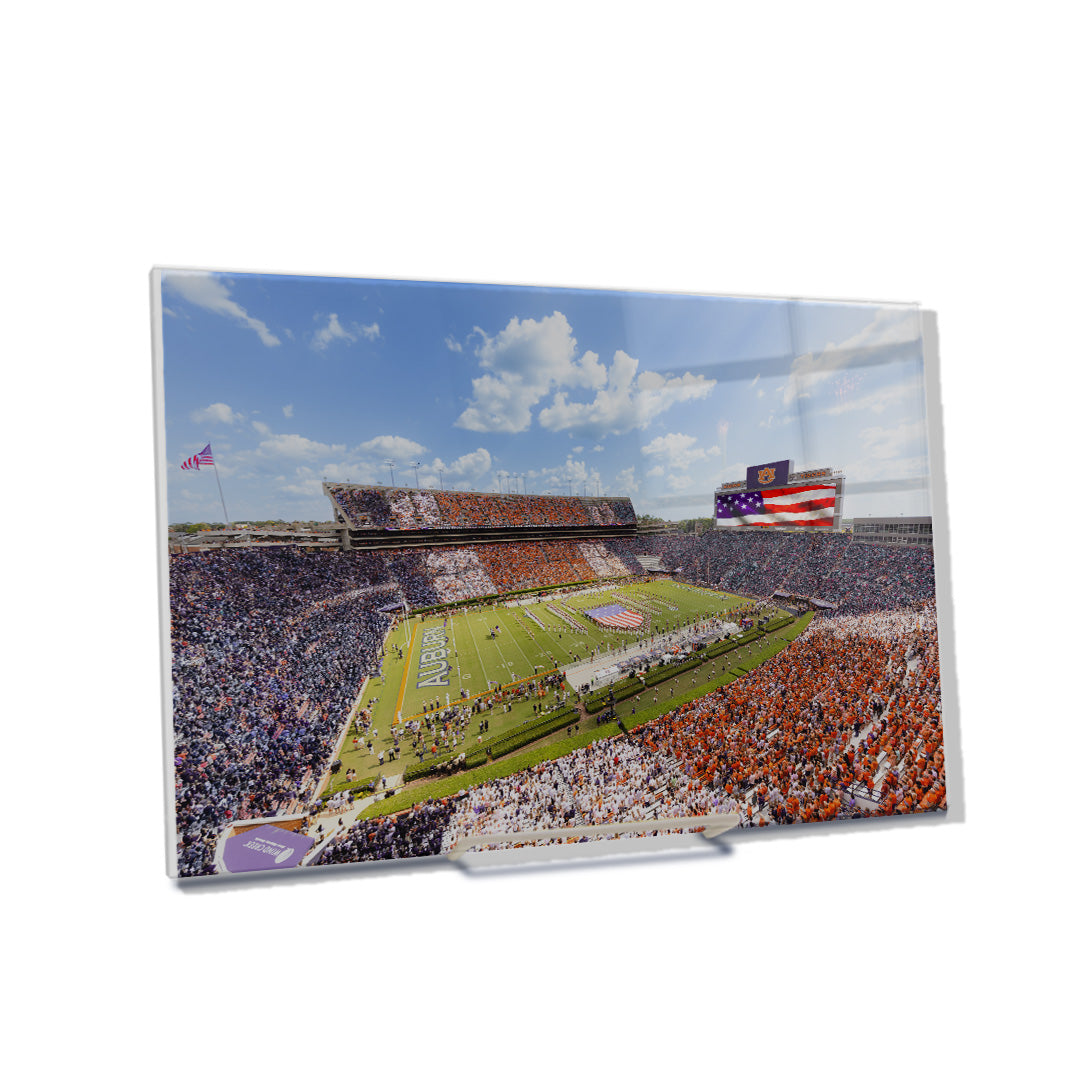 Auburn Tigers - Stars and Stripes in Jordan Hare Stadium - College Wall Art #Canvas
