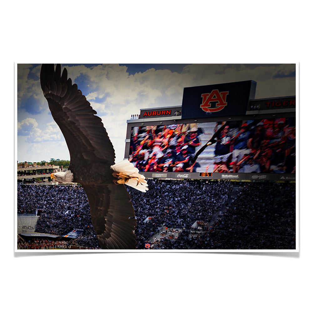 Auburn Tigers - War Eagle Soars - College Wall Art #Canvas